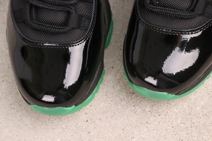 Air Jordan 11 High Black Green Yellow Patent Leather Basketball Shoes