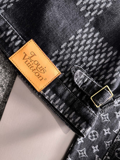 Louis Vuitton Monogram Denim Jacket with Panel Detailing