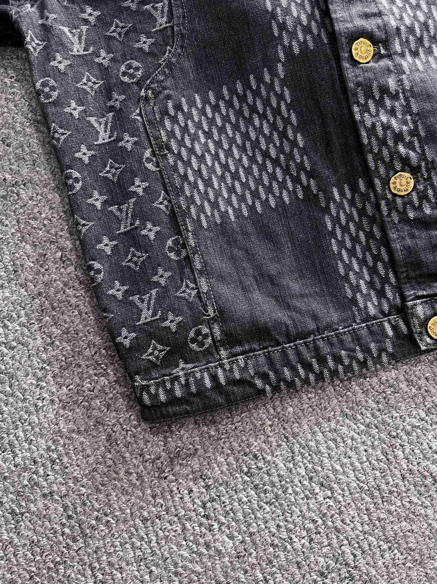 Louis Vuitton Monogram Denim Jacket with Panel Detailing