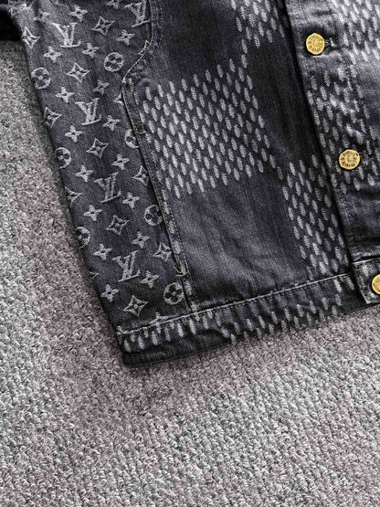 Louis Vuitton Monogram Denim Jacket with Panel Detailing