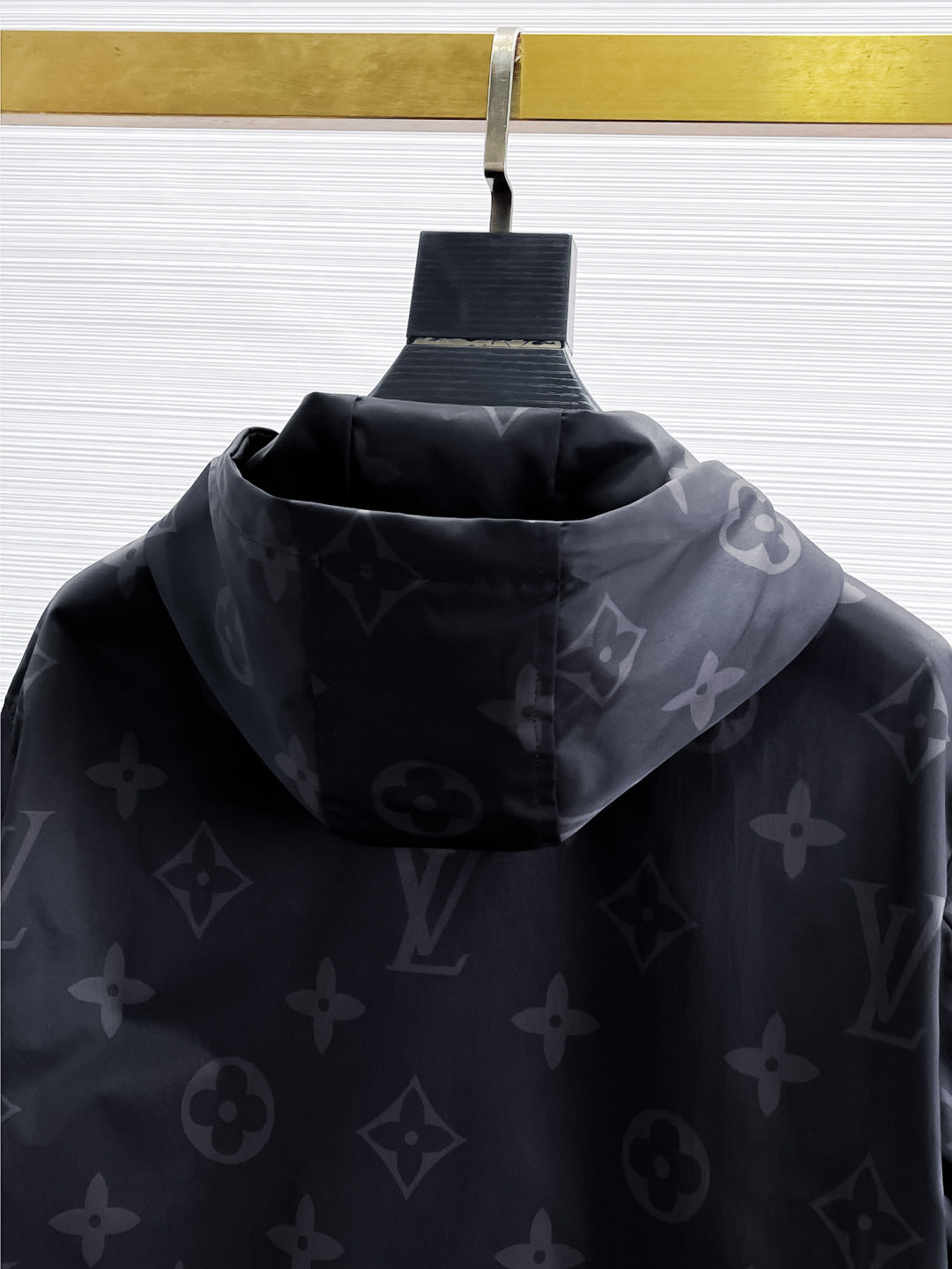 Louis Vuitton Monogram Print Hooded Windbreaker with Zip-Front