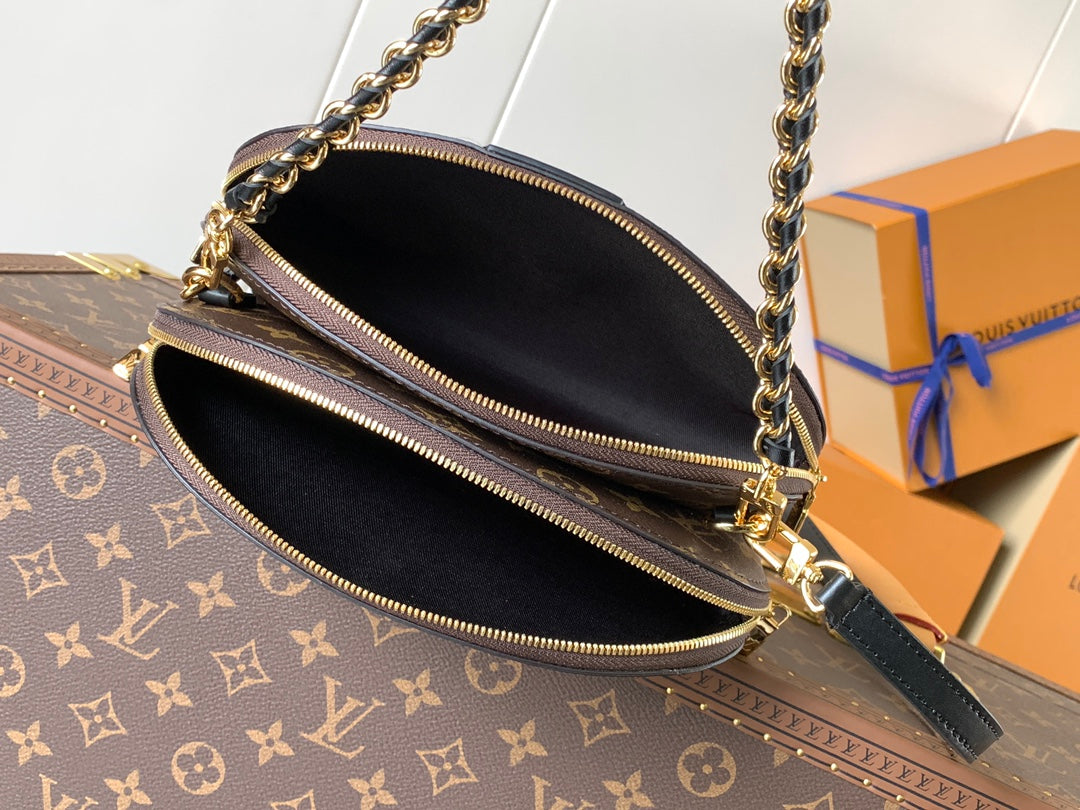 Louis Vuitton Monogram Canvas Chain - Linked Shoulder Bag Stylish Luxury Accessory for Fashionistas