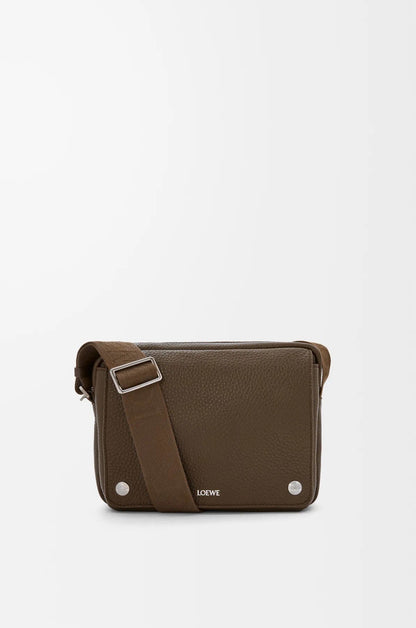 Loewe Black Leather Crossbody Bag With Signature Strap Detail 652441