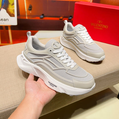 Valentino Men's Luxury Sneakers Fashion Mesh Design Casual Athletic Shoes