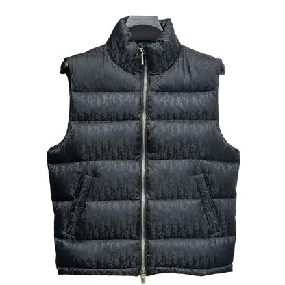 Stylish Black Dior Puffer Vest For Fashionable Cold - Weather Layering