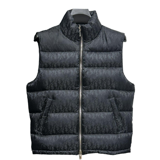 Stylish Black Dior Puffer Vest For Fashionable Cold - Weather Layering
