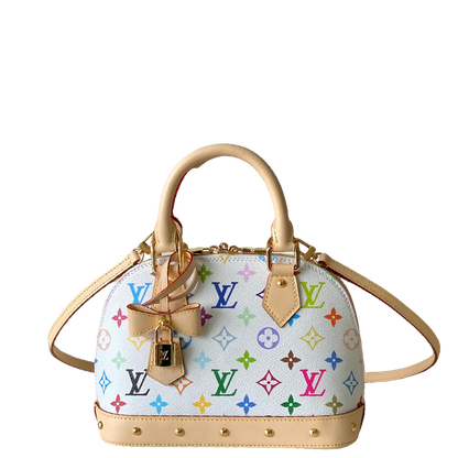 Eye Catching Louis Vuitton Alma BB Bag With Colorful Monogram And Bow Accent