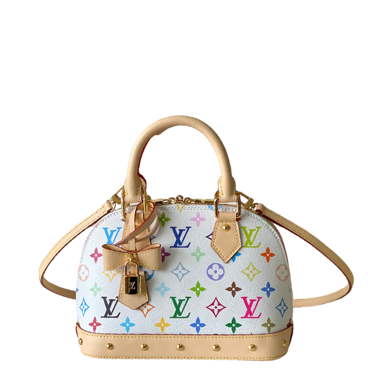 Eye Catching Louis Vuitton Alma BB Bag With Colorful Monogram And Bow Accent