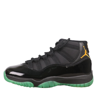 Air Jordan 11 High Black Green Yellow Patent Leather Basketball Shoes