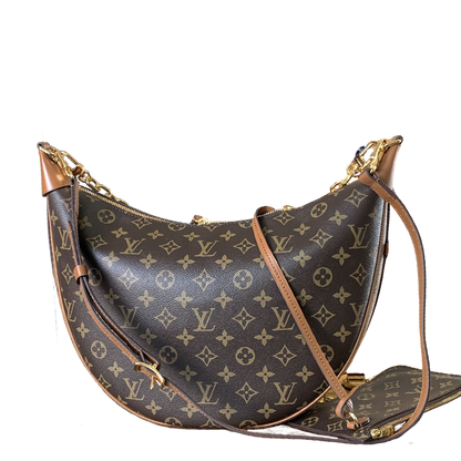 Elegant Louis Vuitton Monogram Crescent Bag with Stylish Straps and Timeless Design