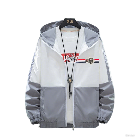 Moncler Men's Two - Tone Hooded Jacket with Inner Tee and Necklace
