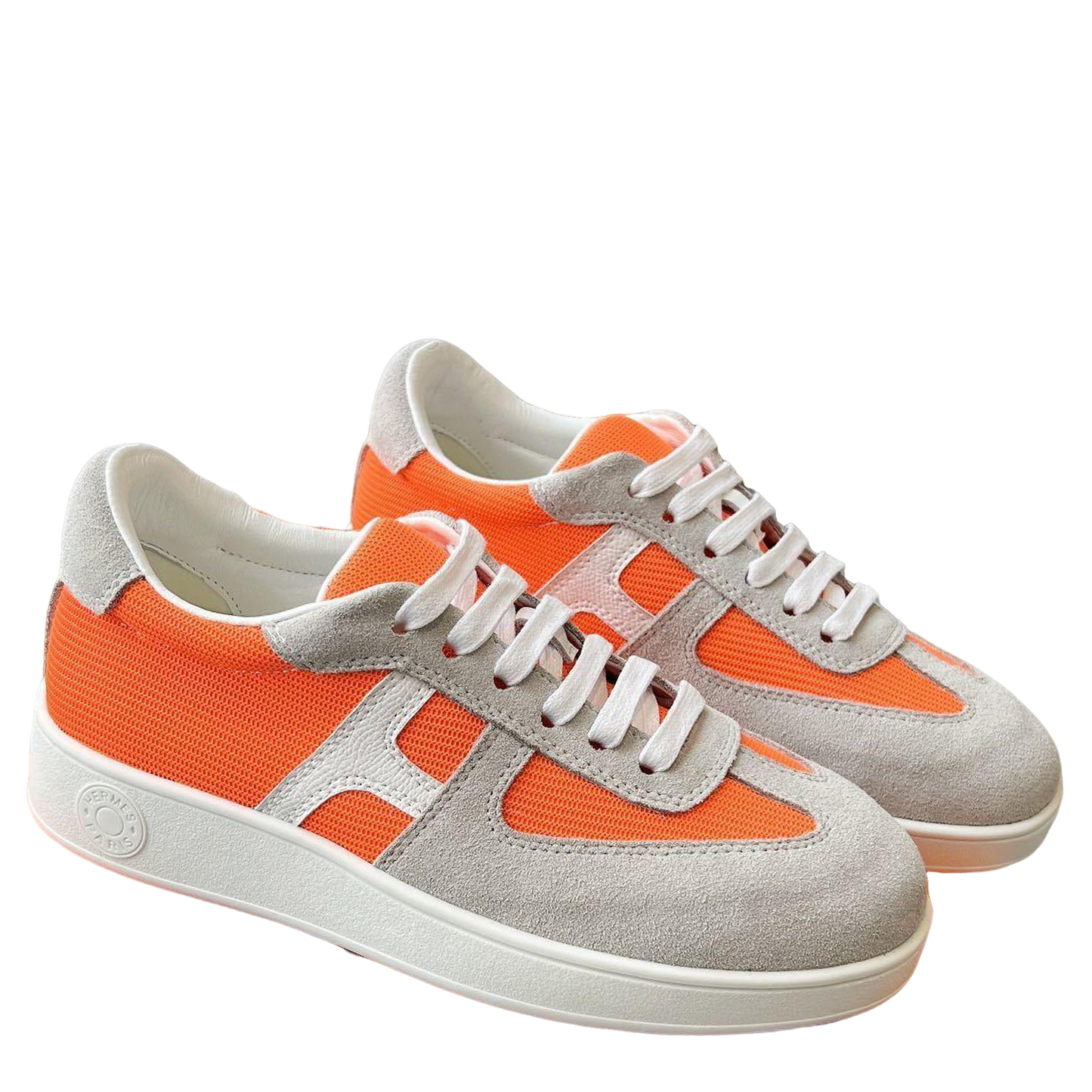 Hermes Women's Sneakers Iconic H Logo Leather Casual Fashion Shoes