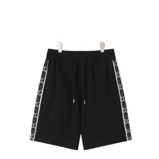 Dolce & Gabbana Stylish Black Shorts With Side Patterns
