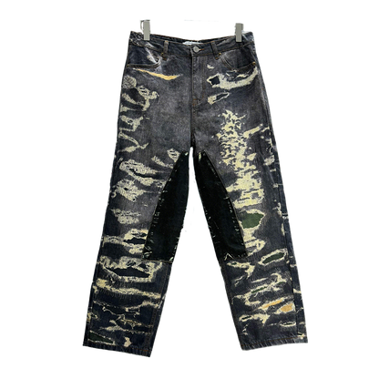 Givenchy Distressed Denim Jeans With Unique Patchwork For Edgy Fashion