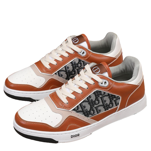 Dior Mens Sneakers Luxury Leather Casual Shoes With Oblique Pattern
