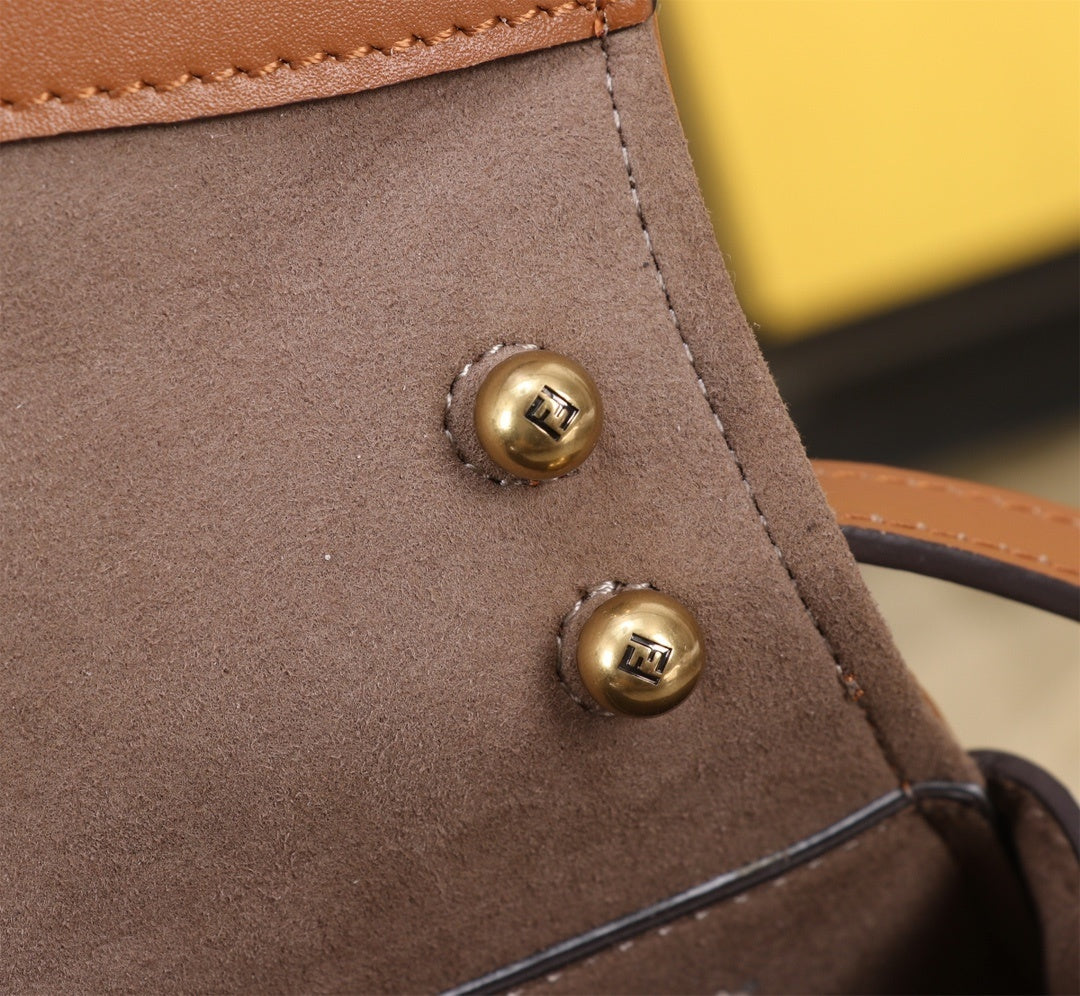 Stylish Fendi Saddle Bag With Iconic FF Buckle And Smooth Leather Finish 847