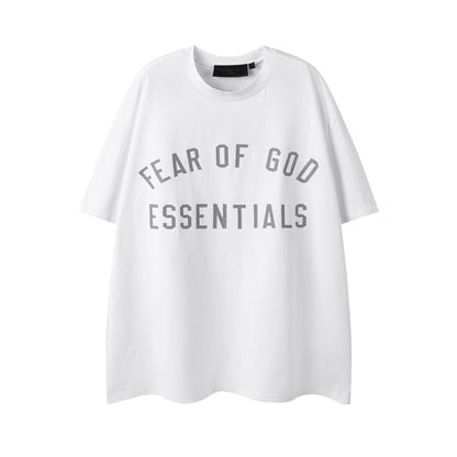 Fear Of God Essentials Olive Green/Black/White/Gray Tee Oversized Fit Streetwear Fashion Staple