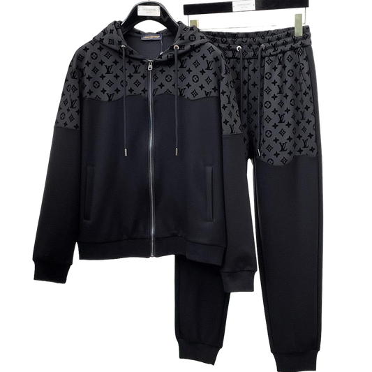 Louis Vuitton Men's Tracksuit Set, Zip-Up Jacket and Sweatpants