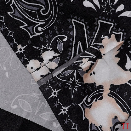 Men's AMIRI Black Patterned Short - Sleeve Shirt And Shorts Set
