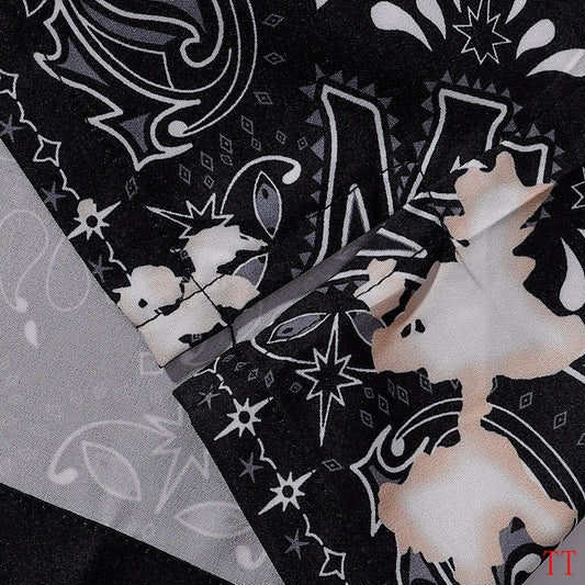 Men's AMIRI Black Patterned Short - Sleeve Shirt And Shorts Set