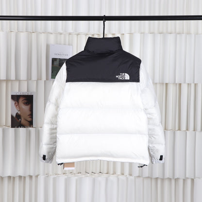 The North Face White Black Puffer Jacket Warm Winter Outerwear