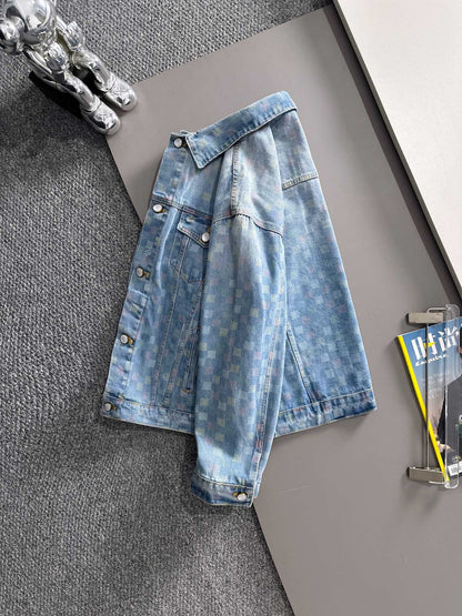 Louis Vuitton Denim Jacket with Embroidered Detail
