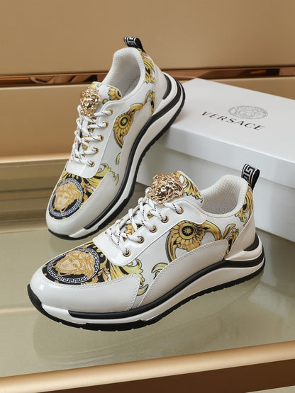 Versace Men's Sneakers - Luxury Designer Athletic Footwear with Greek Key Pattern