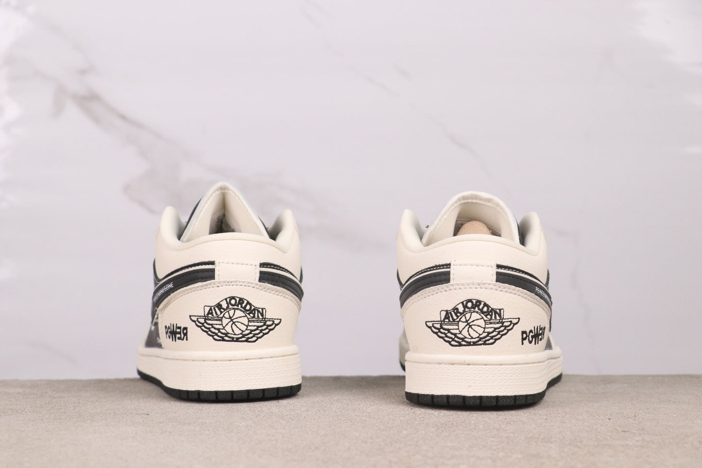 Air Jordan 1 Low Peaceminusone Daisy Print Black Beige Casual Sneakers