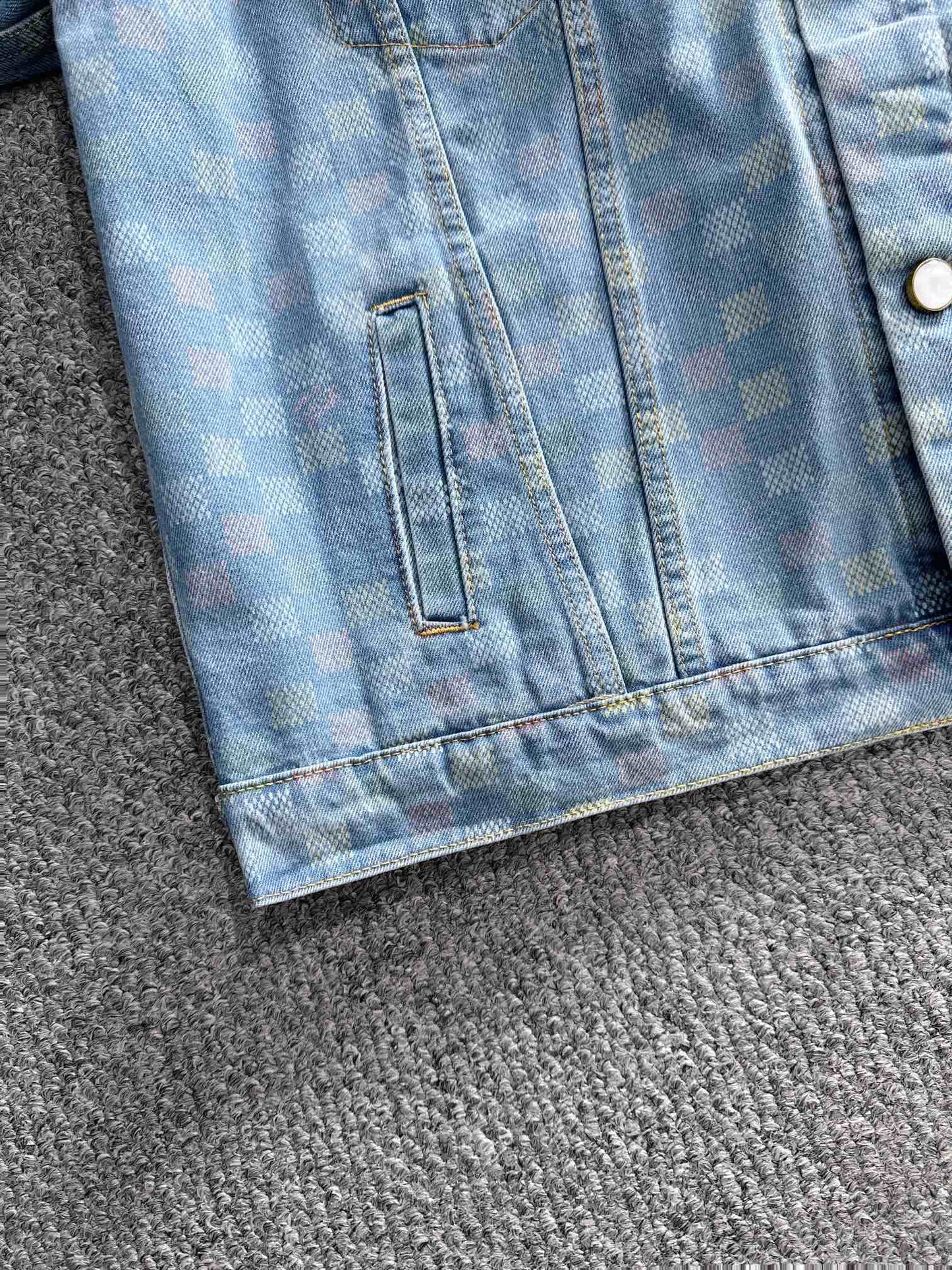 Louis Vuitton Denim Jacket with Embroidered Detail