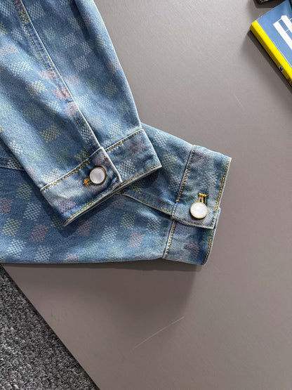Louis Vuitton Denim Jacket with Embroidered Detail