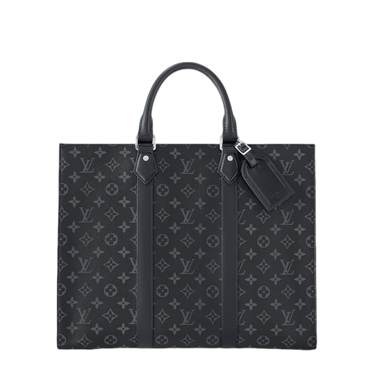 Stylish Louis Vuitton Monogram Canvas Tote Bag with Leather Accents for Luxury Lovers M47059
