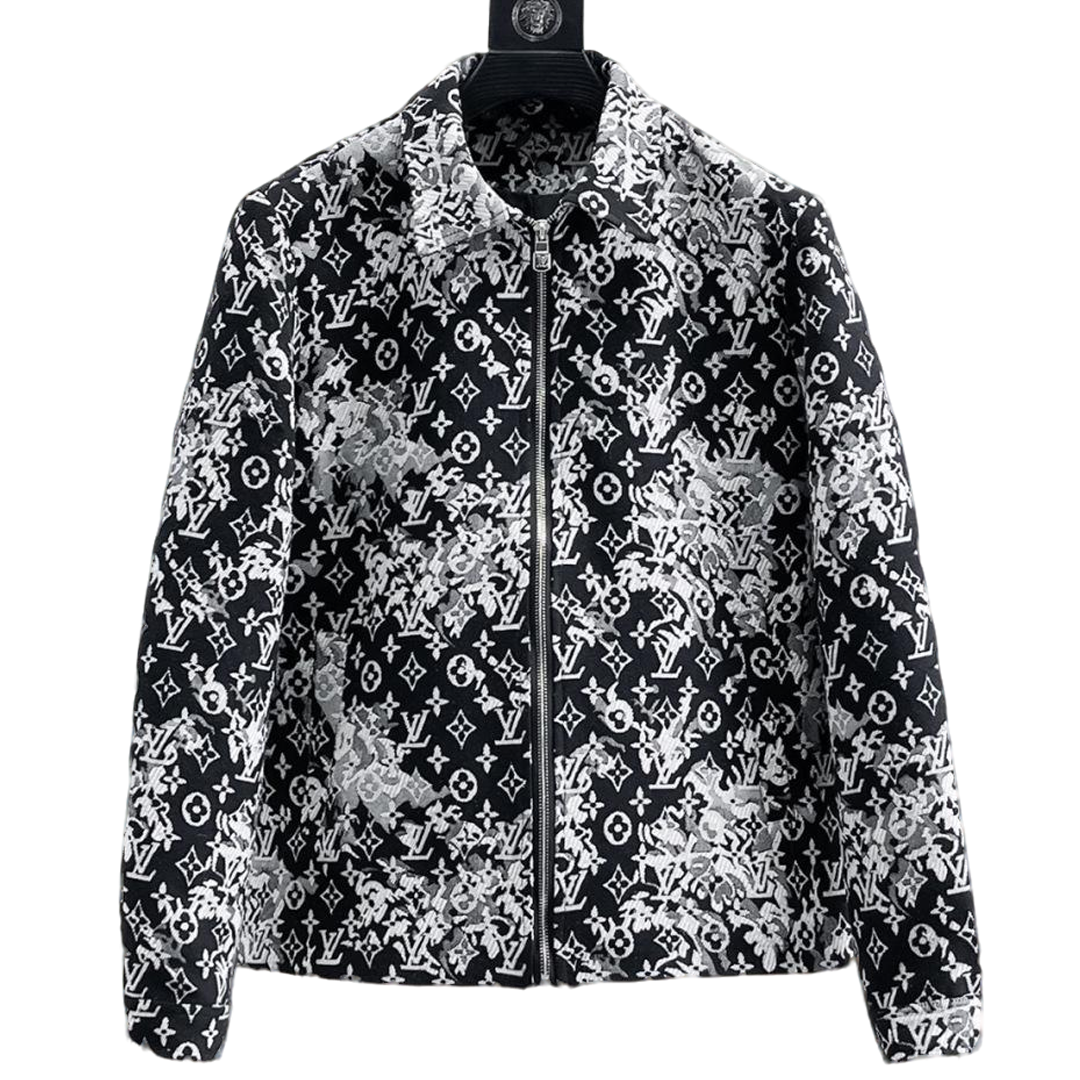 Louis Vuitton Monogram Print Hooded Windbreaker with Zip-Front
