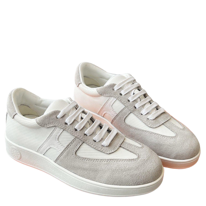 Hermes Women's Sneakers Iconic H Logo Leather Casual Fashion Shoes
