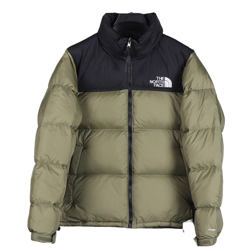 The North Face Olive Green Black Puffer Jacket Warm Winter Outerwear