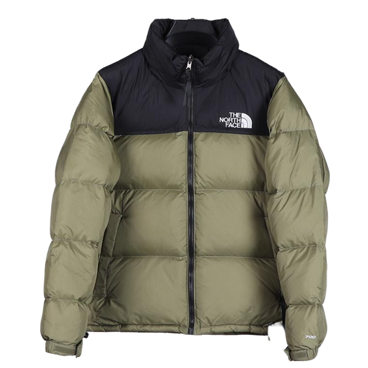 The North Face Olive Green Black Puffer Jacket Warm Winter Outerwear