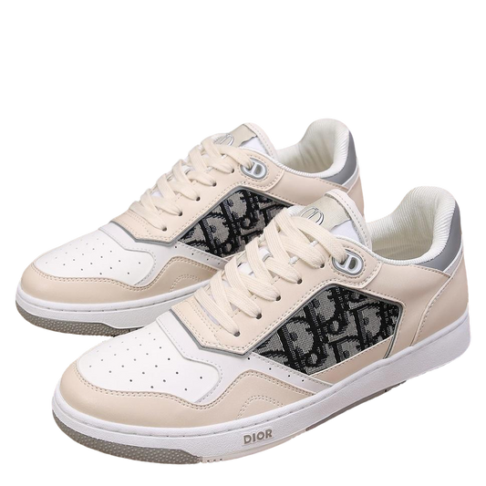 Dior Mens Sneakers Luxury Leather Casual Shoes With Oblique Pattern