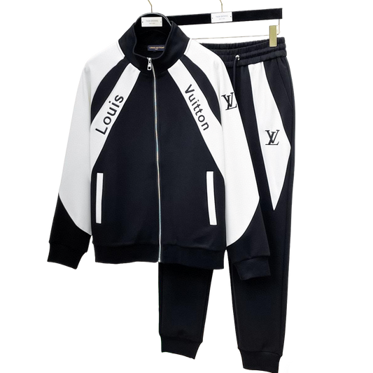 Louis Vuitton Men's Tracksuit Set, Zip-Up Jacket and Sweatpants