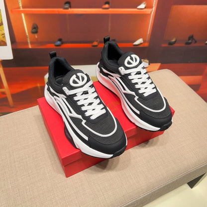 Valentino Men's Luxury Sneakers Fashion Mesh Design Casual Athletic Shoes