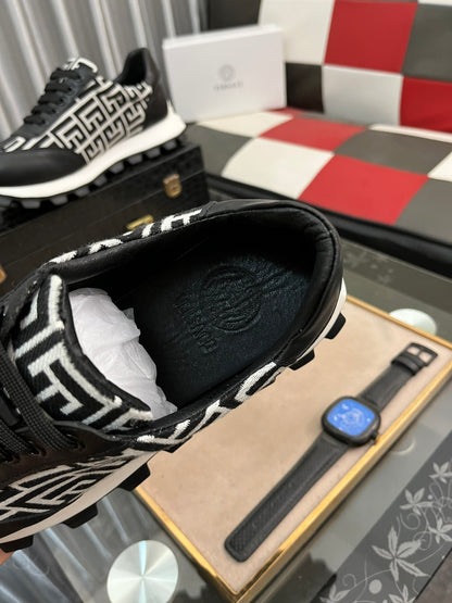 Versace Men's Sneakers - Luxury Designer Athletic Footwear with Greek Key Pattern