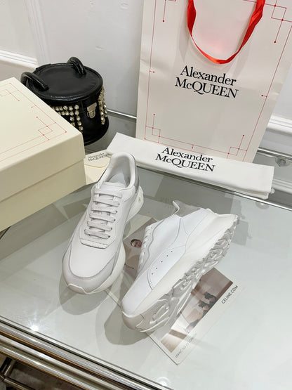 Alexander McQueen Unisex Oversized Sneakers With Metallic Heel Accents