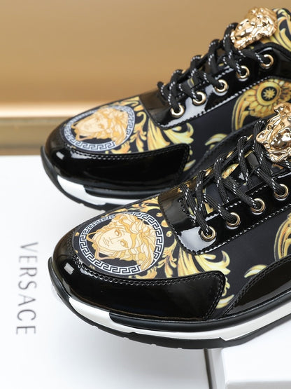Versace Men's Sneakers - Luxury Designer Athletic Footwear with Greek Key Pattern