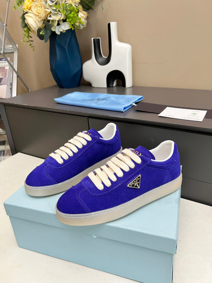 Prada Unisex Sneakers Triangle Logo Luxury Fashion Sneakers