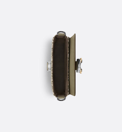 Chic Dior Saddle Bag With Monogram Canvas And Leather Flap 93366