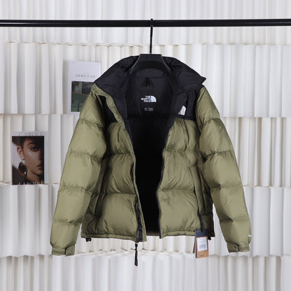 The North Face Olive Green Black Puffer Jacket Warm Winter Outerwear