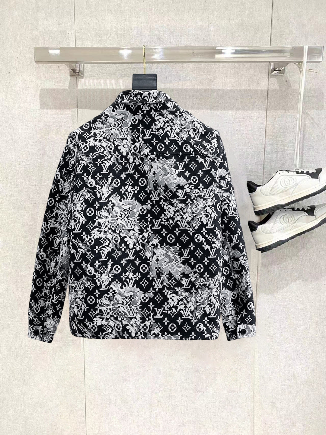 Louis Vuitton Monogram Print Hooded Windbreaker with Zip-Front