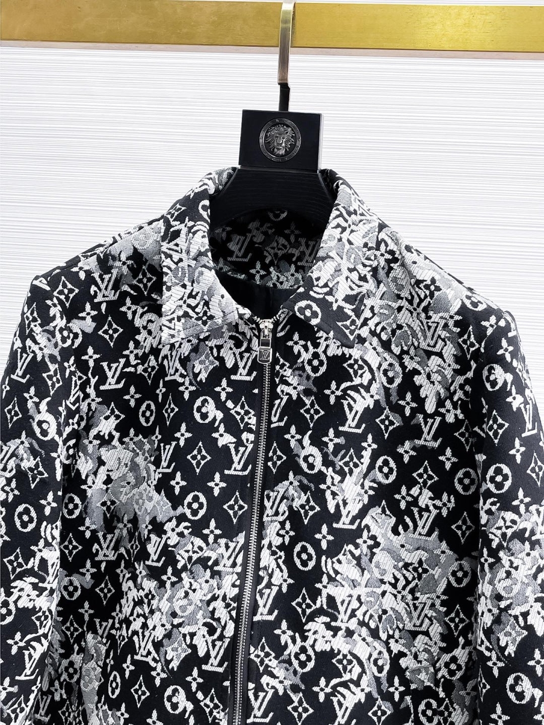 Louis Vuitton Monogram Print Hooded Windbreaker with Zip-Front