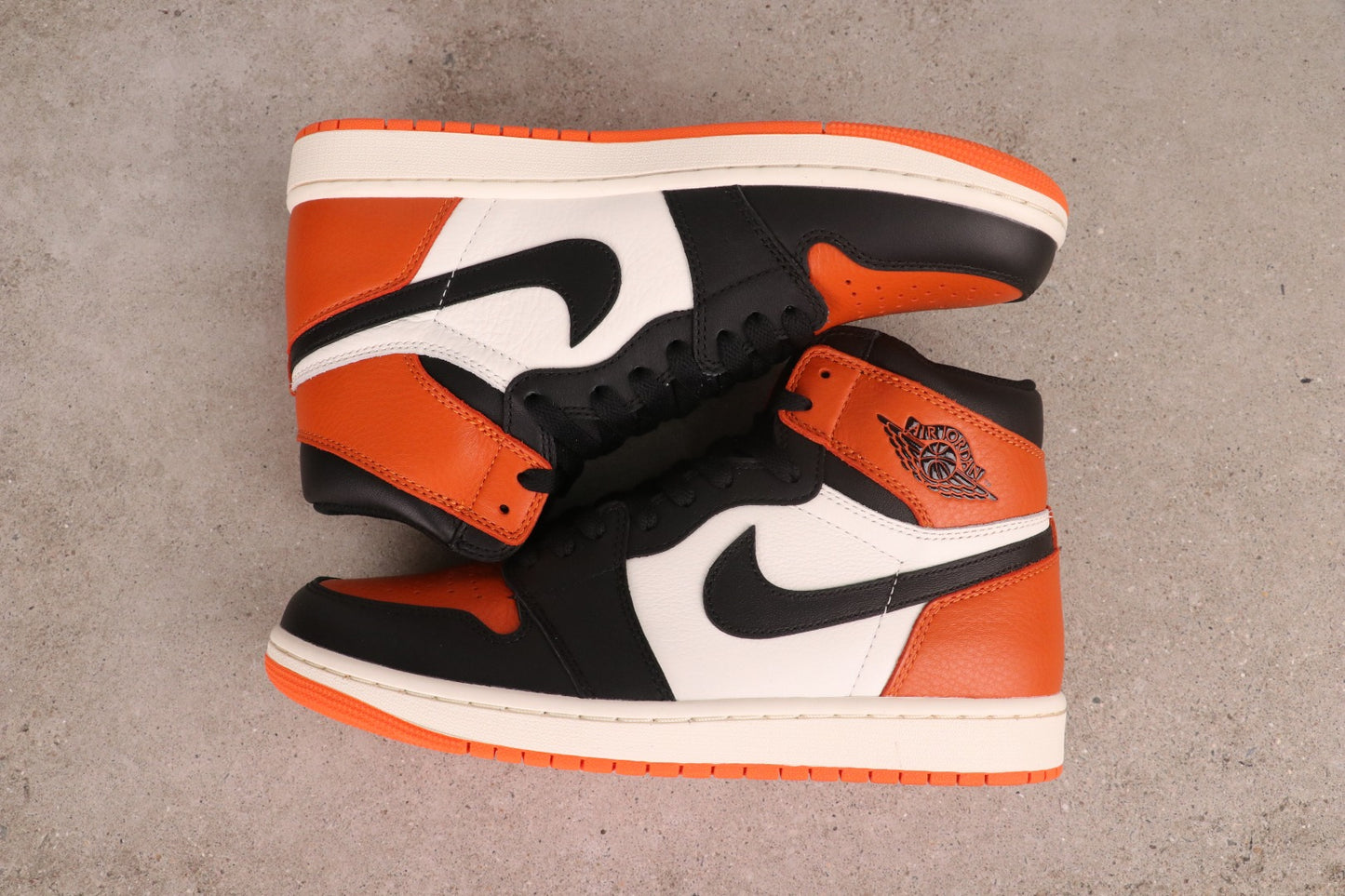 Air Jordan 1 High OG Shattered Backboard Orange Black White Basketball Sneakers