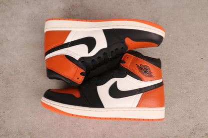 Air Jordan 1 High OG Shattered Backboard Orange Black White Basketball Sneakers