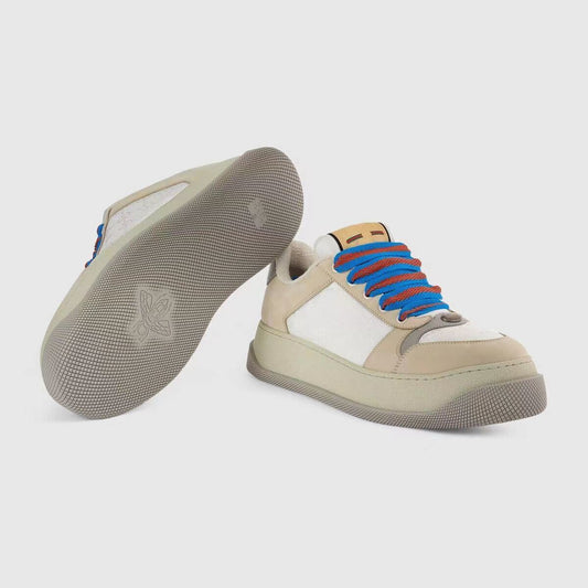Gucci Unisex Trendy Sneakers With Vibrant Colorful Laces