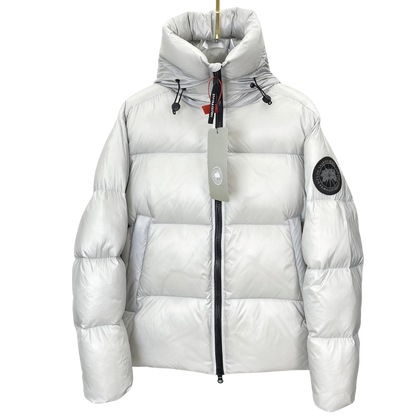 Light Gray Canada Goose Crofton Puffer Jacket For Winter Warmth And Style